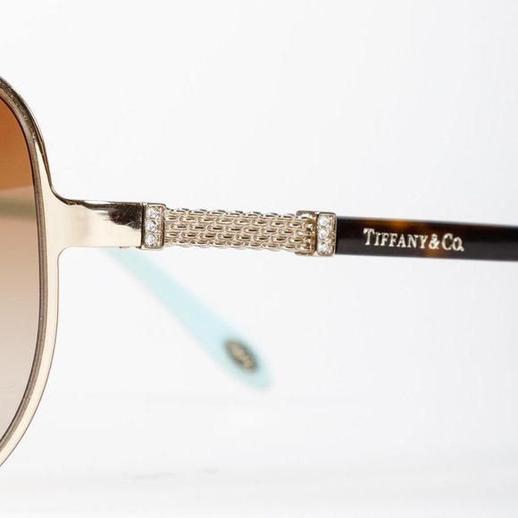 Tiffany & Co. Gold Aviator Sunglasses - Picture 9 of 9